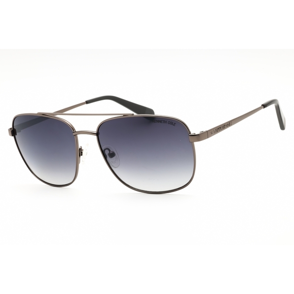 NWT Kenneth Cole New York KC00035-06B Dark Nickeltin Rectangle 59mm Sunglasses